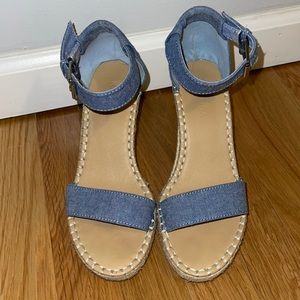 Nautical denim espadrilles size 7